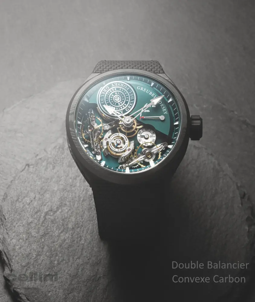Cellini Double Balancier Convexe Carbon Black