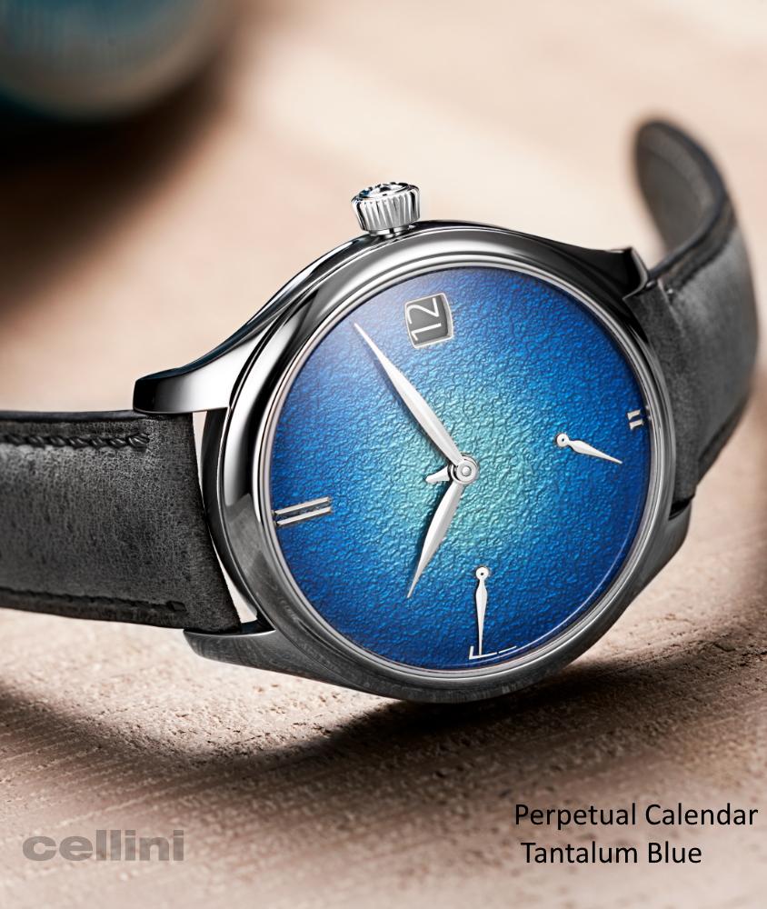 Cellini Endeavour Perpetual Calendar Tantalum Blue