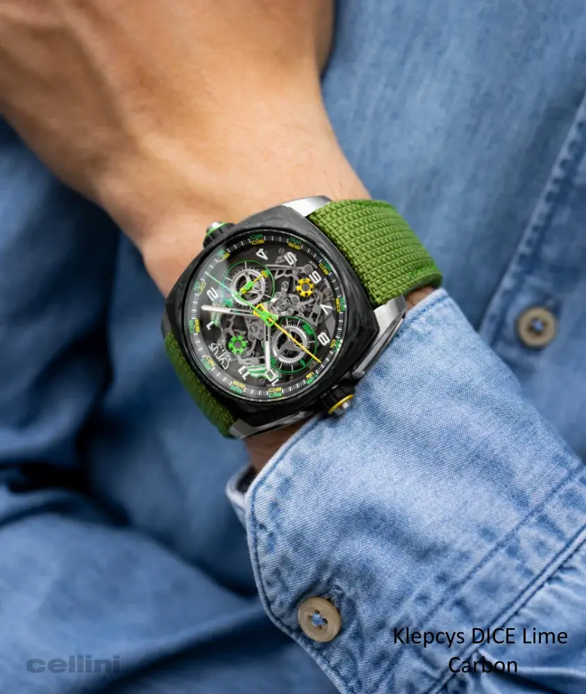 Cellini Klepcys DICE Lime Carbon
