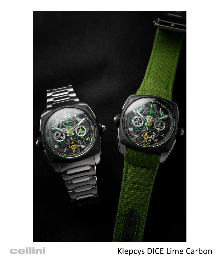 Cellini Klepcys DICE Lime Carbon