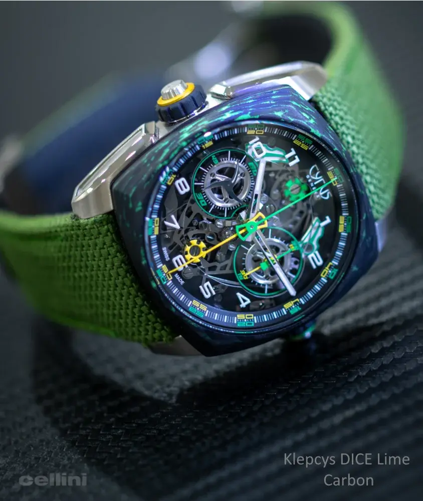 Cellini Klepcys DICE Lime Carbon