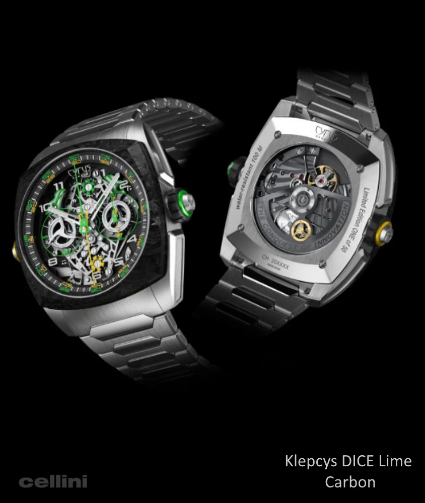 Cellini Klepcys DICE Lime Carbon