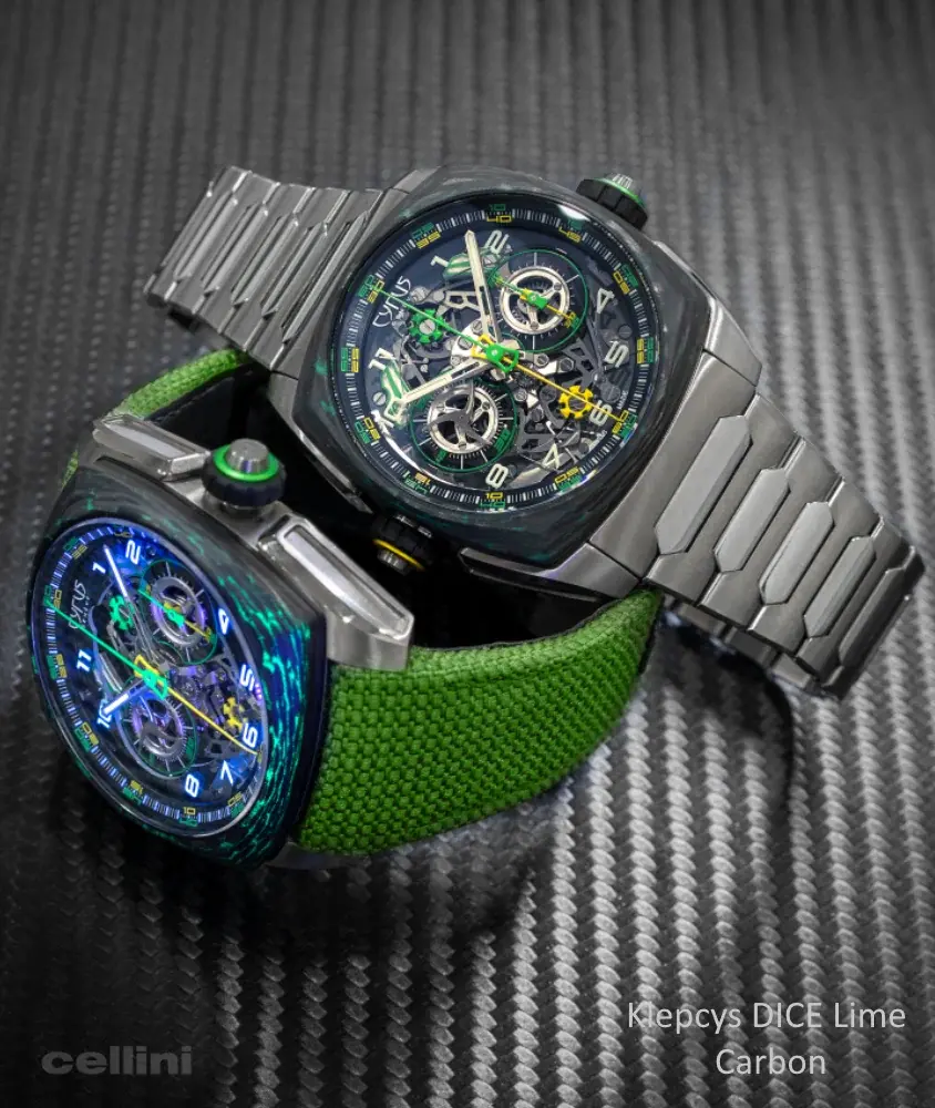 Cellini Klepcys DICE Lime Carbon