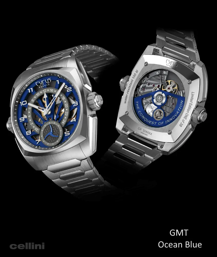 Cellini Klepcys GMT Ocean Blue