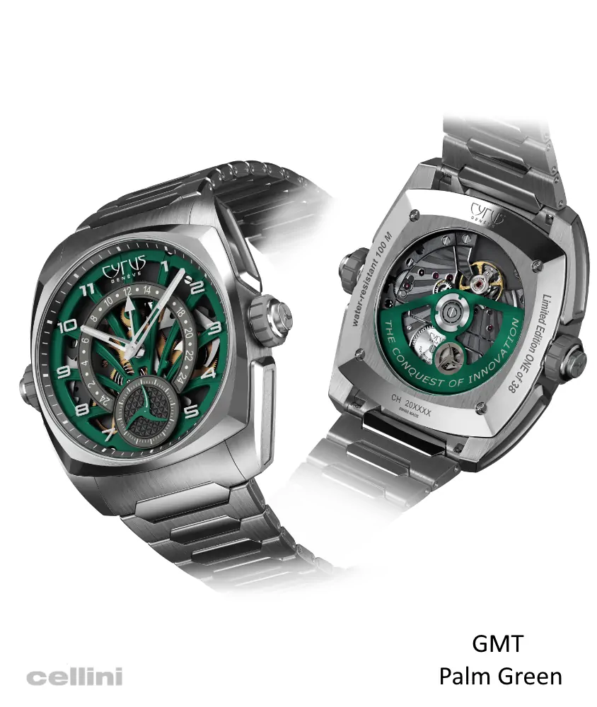 Cellini Klepcys GMT Palm Green