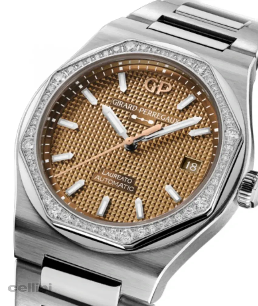 cellini Laureato 38 mm Copper with Diamonds