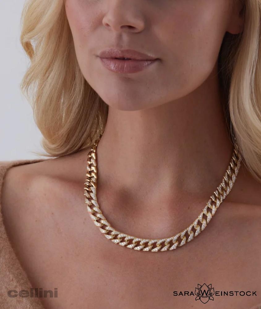 cellini Lucia Large Link Diamond Necklace