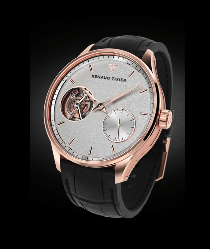 Cellini Monday -Grained Silver -Rose Gold