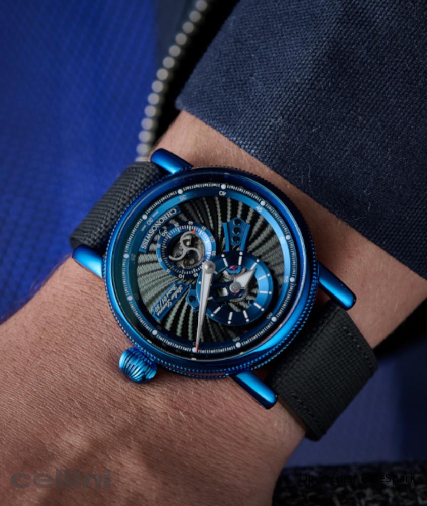 Cellini Open Gear Blue Spark
