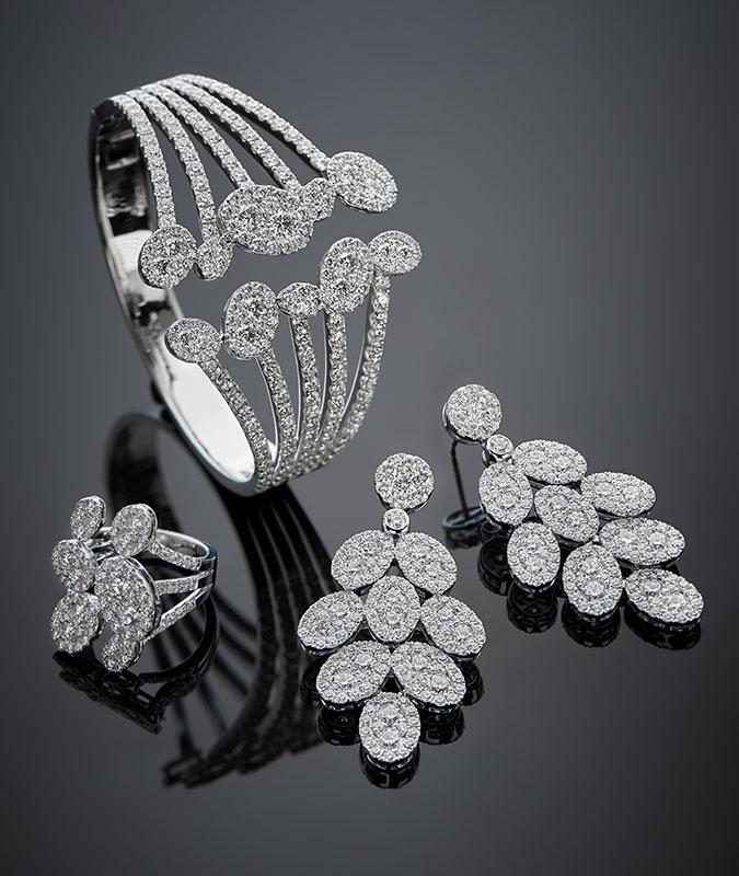 Cellini Pavé Diamond Oval Drop Earrings