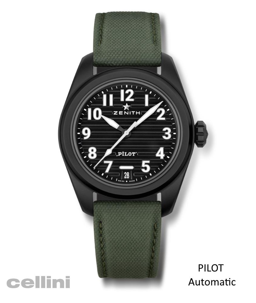 Cellini Pilot Automatic Black Ceramic