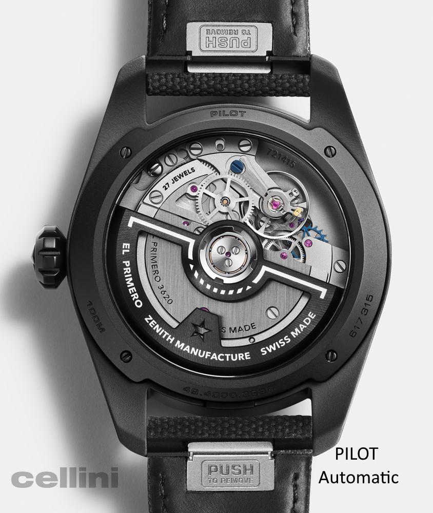 Cellini Pilot Automatic Black Ceramic