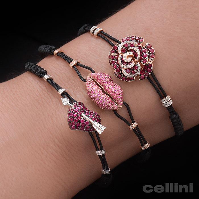 cellini Pink Sapphire Lips Bracelet