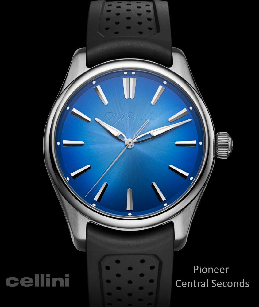 Cellini Pioneer Centre Seconds Arctic Blue Fumé