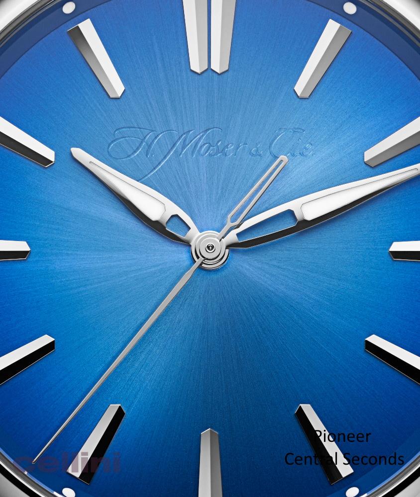 cellini Pioneer Centre Seconds Arctic Blue fumé