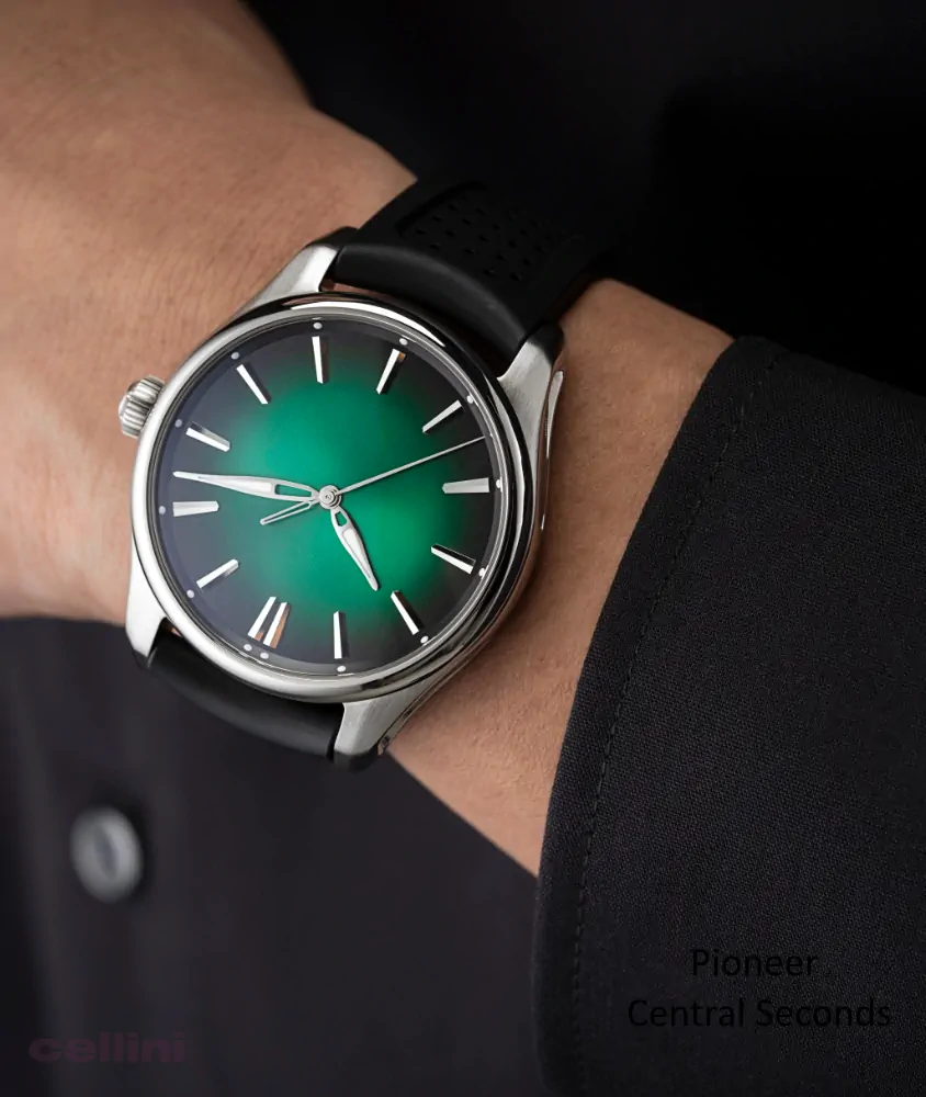 Cellini Pioneer Centre Seconds Cosmic Green
