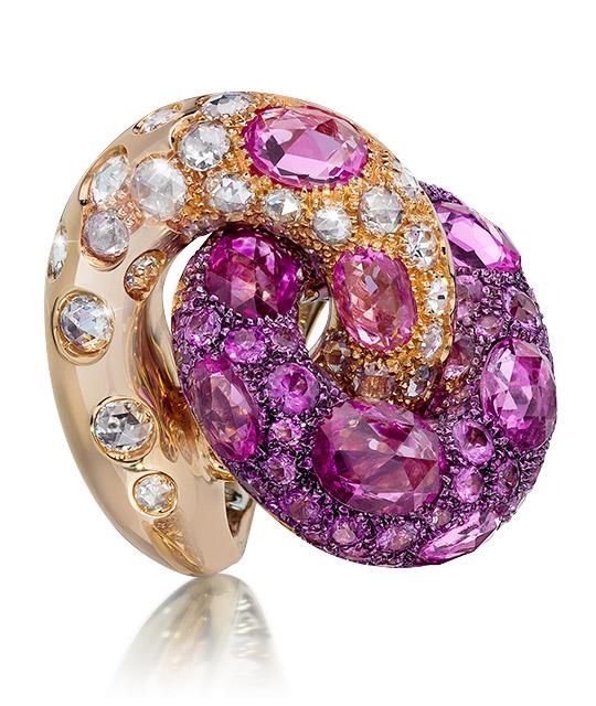cellini Purple Sapphire Knot Ring