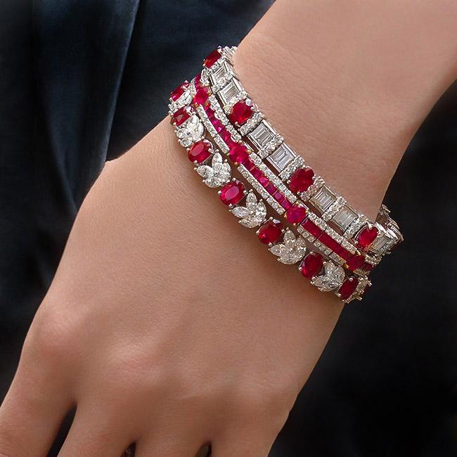 cellini Radiant Ruby and Diamond Bracelet