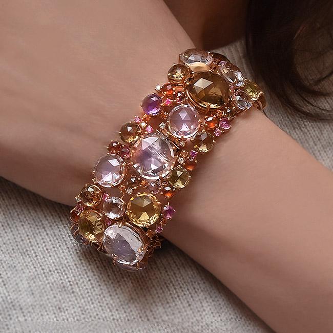 cellini Rose-Cut Multi-Gemstone Bracelet