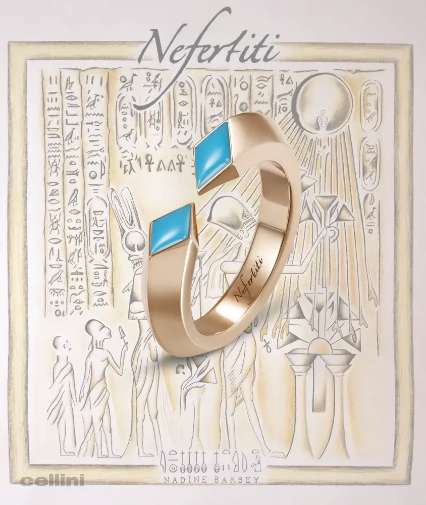 Cellini Rose Gold Double Turquoise Awaken Ring