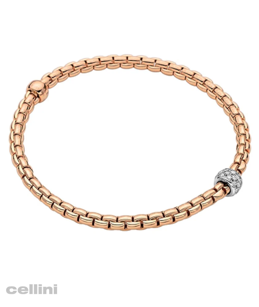 cellini Rose Gold Flex’it Bracelet With Diamonds