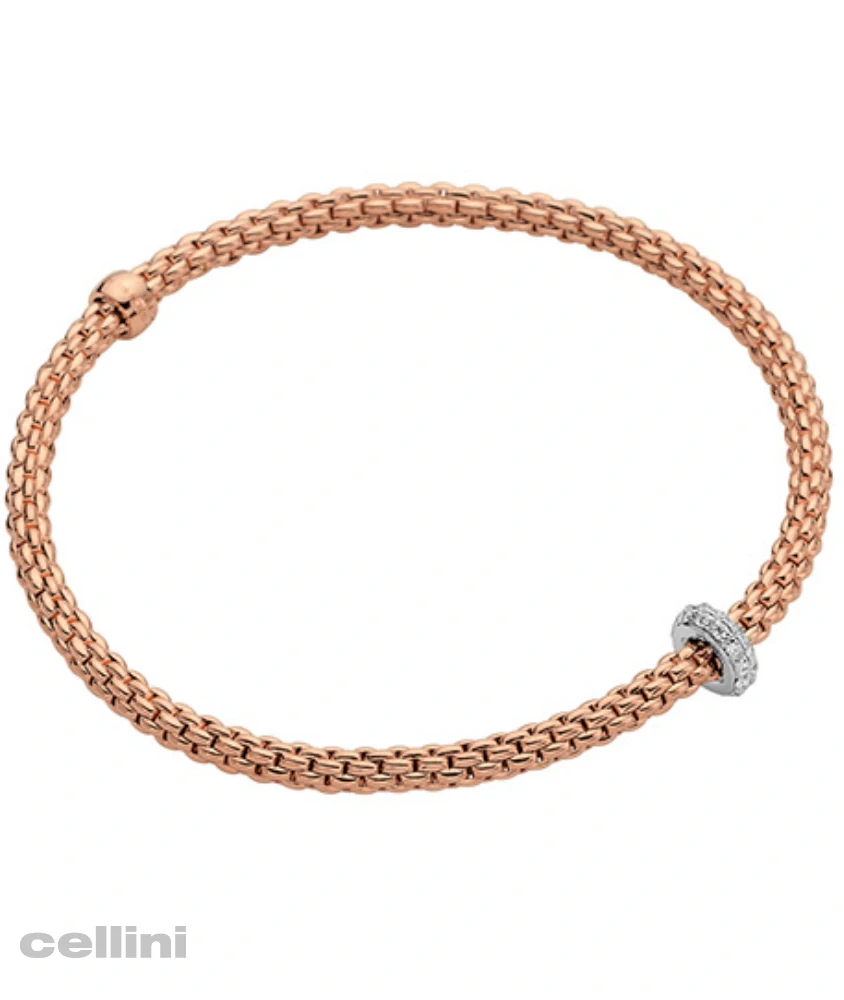cellini Rose Gold Flex’it Bracelet With Diamonds