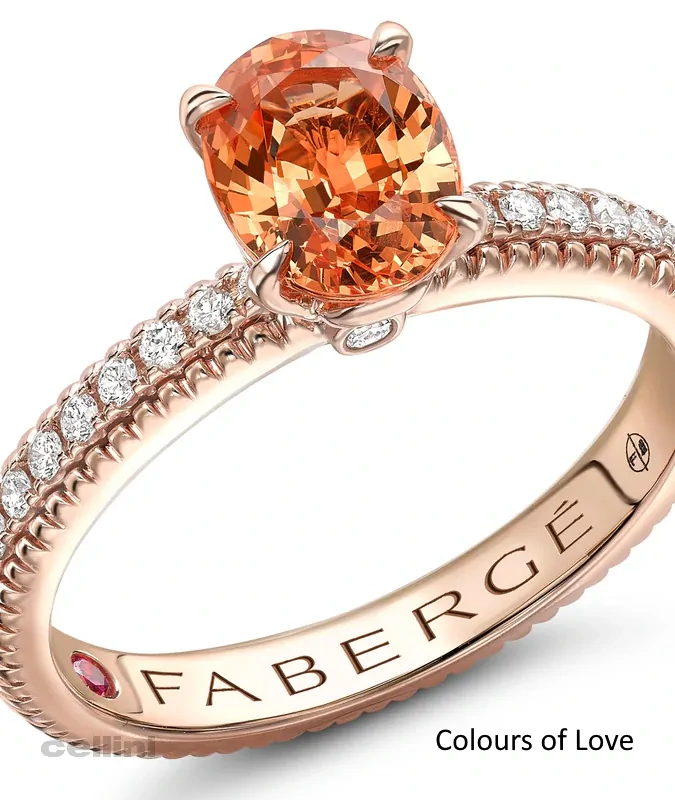 cellini Rose Gold Spessartite Ring