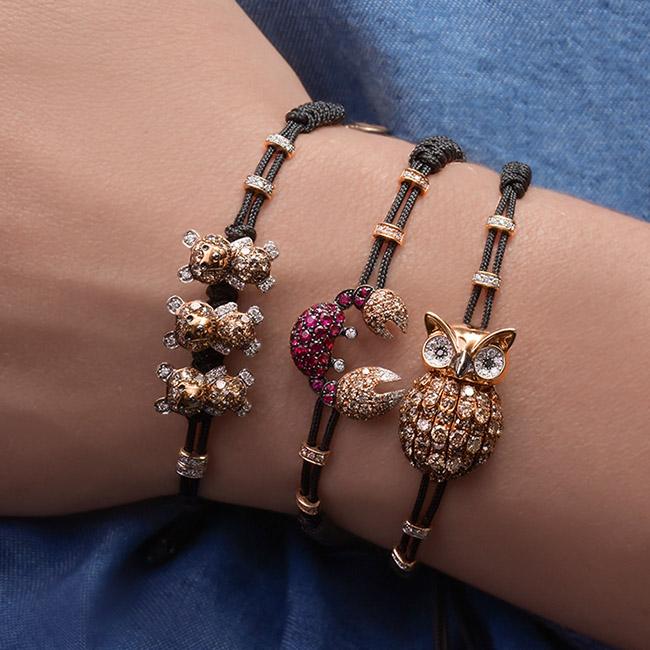 cellini Ruby and Brown Diamond Crab Bracelet