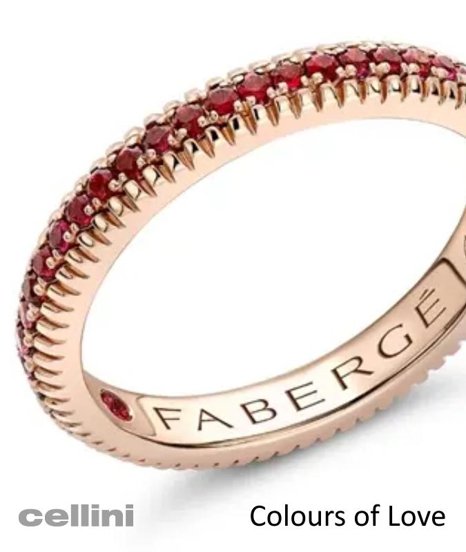 cellini Ruby Fluted Eternity Ring