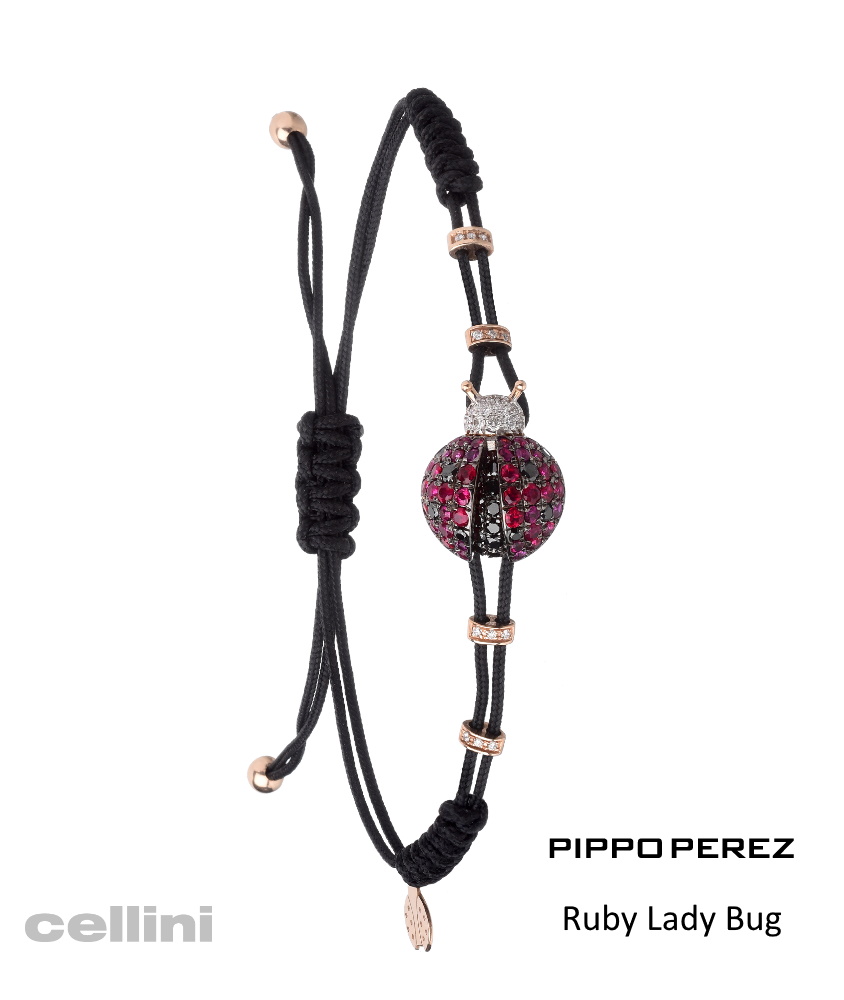 Cellini Ruby Lady Bug Bracelet