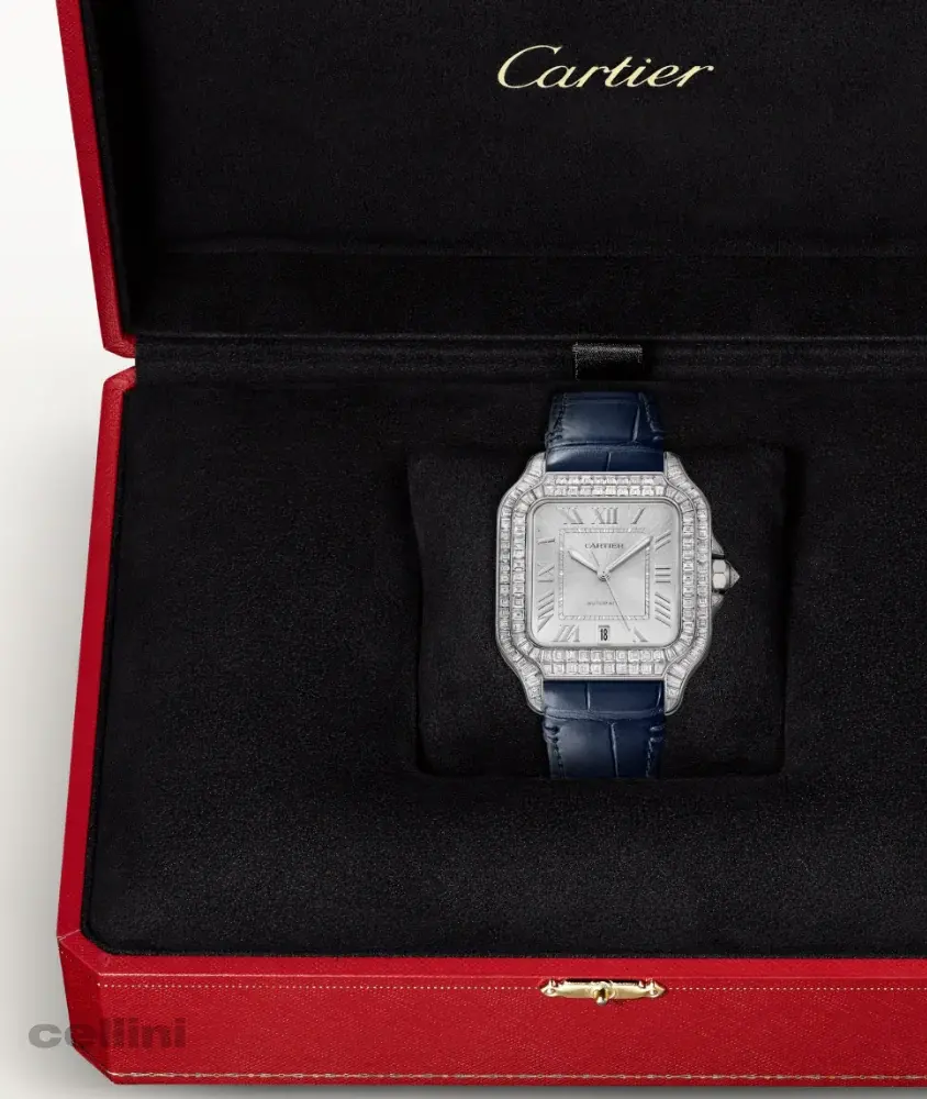 Cellini Santos De Cartier Large Baguette Diamonds