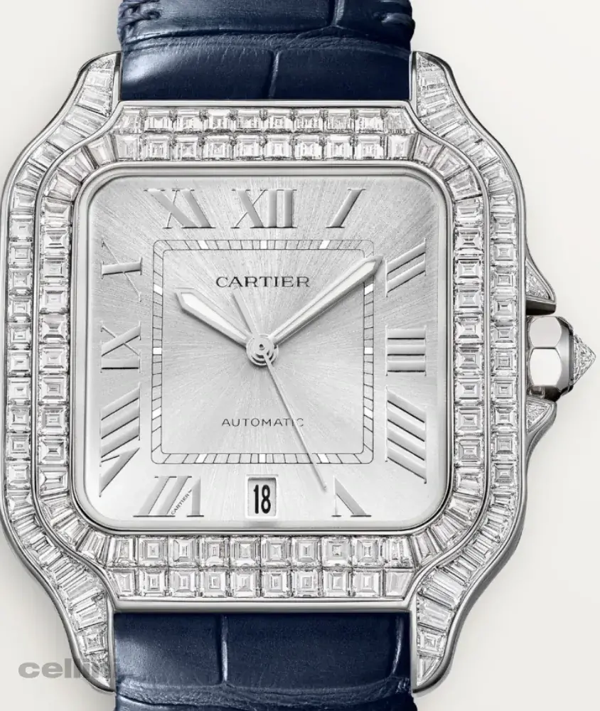 cellini Santos de Cartier Large Baguette Diamonds