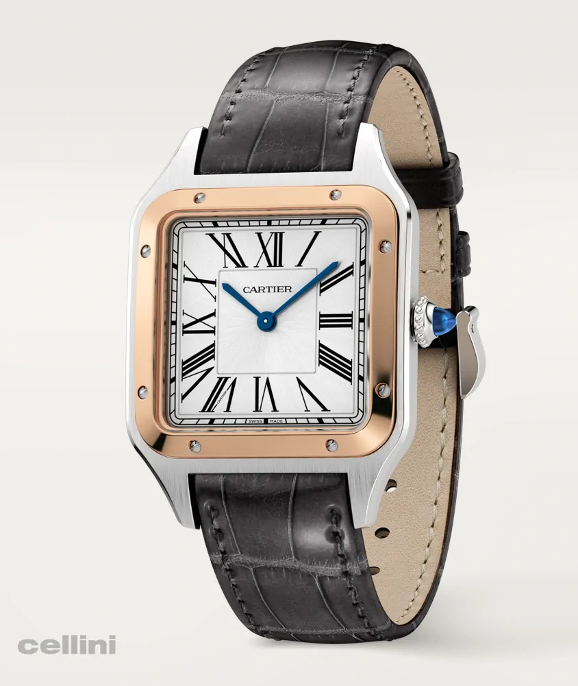 Cellini Santos Dumont Large Steel Rose Gold