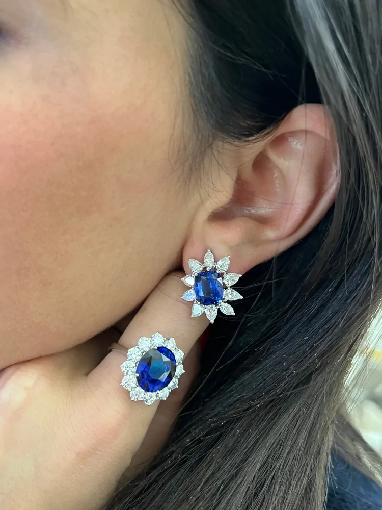cellini Sapphire and Diamond Earrings