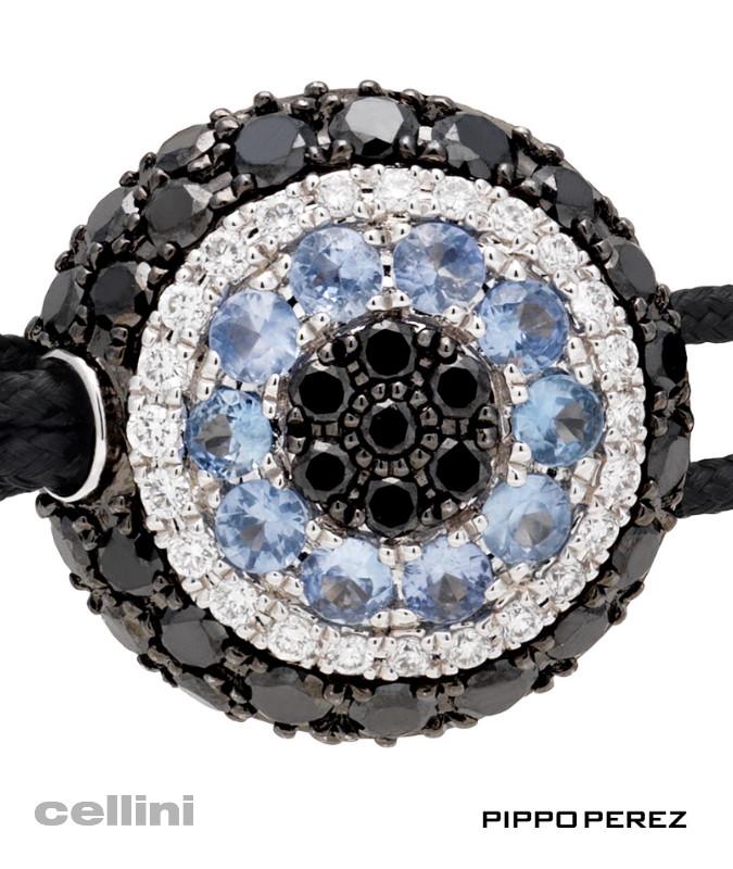 Cellini Small Black Diamond Evil Eye Bracelet