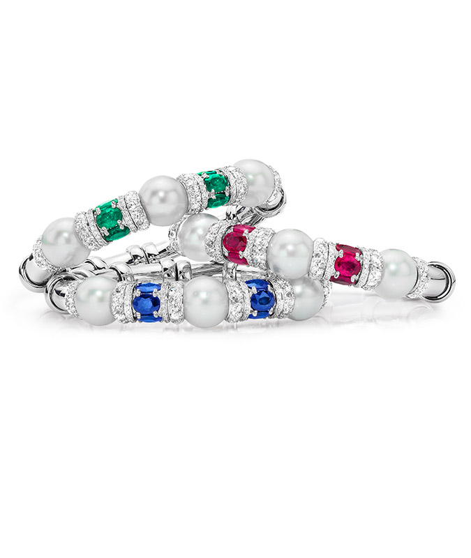 cellini South Sea Pearl and Ruby Bracelet