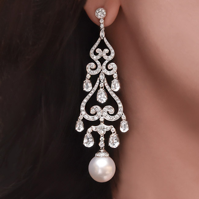 cellini South Sea Pearl Chandelier Earrings
