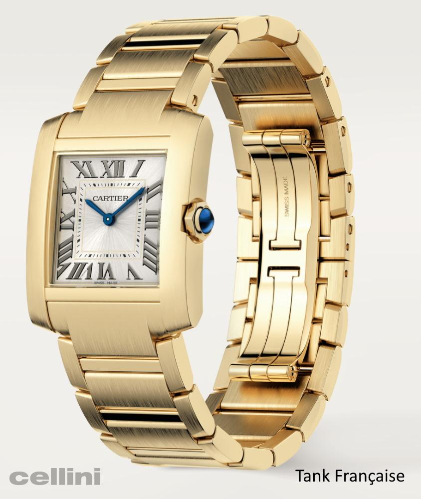 Cellini Tank Française – Medium Gold