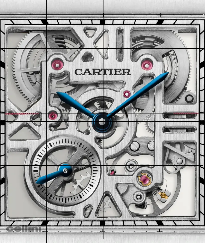 cellini Tank Française Skelton Watch