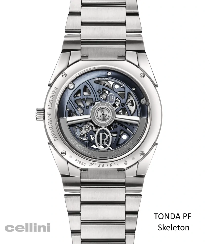 Cellini Tonda PF Skeleton Platinum Blue