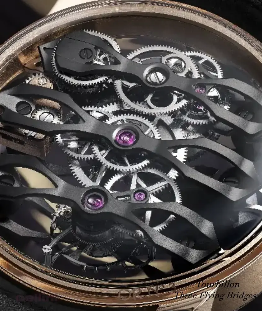 Cellini Tourbillon With Three Flying Bridges