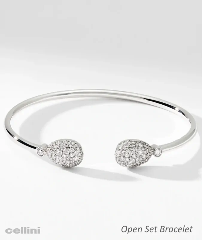 cellini White Gold Diamond Open Bracelet
