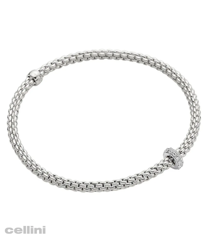 cellini White Gold Flex’it Bracelet With Diamonds