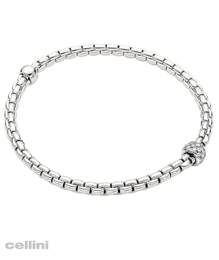 cellini White Gold Flex’it Bracelet With Diamonds