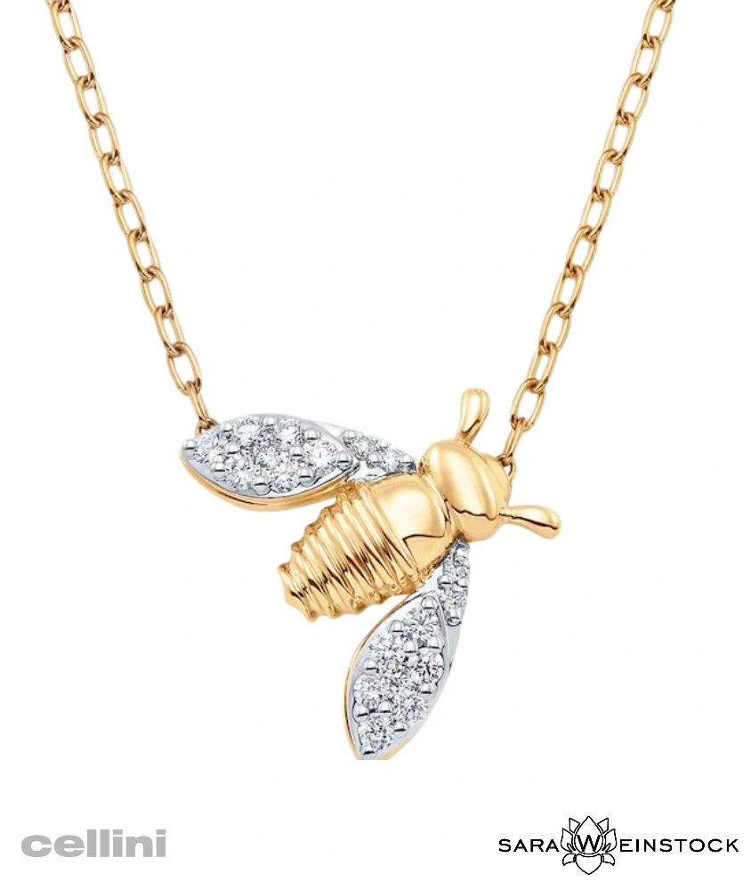 Cellini Yellow Gold And Queen Bee Necklace