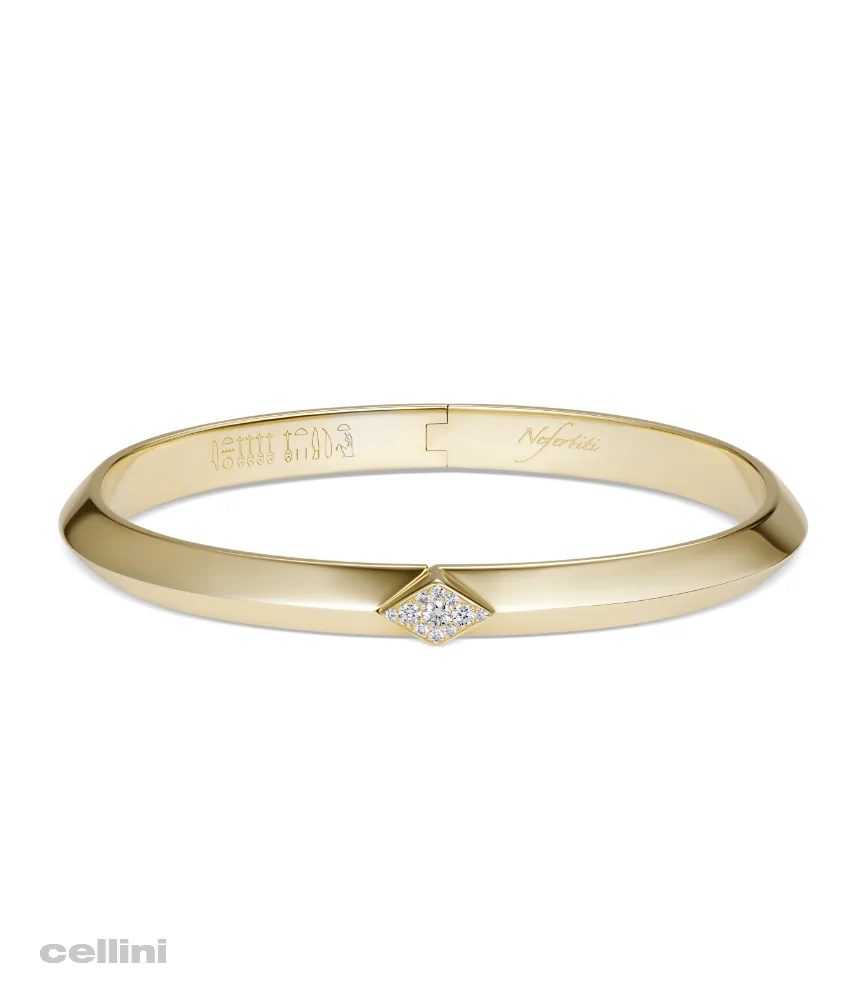 Cellini Yellow Gold Awaken Single Diamond Bangle