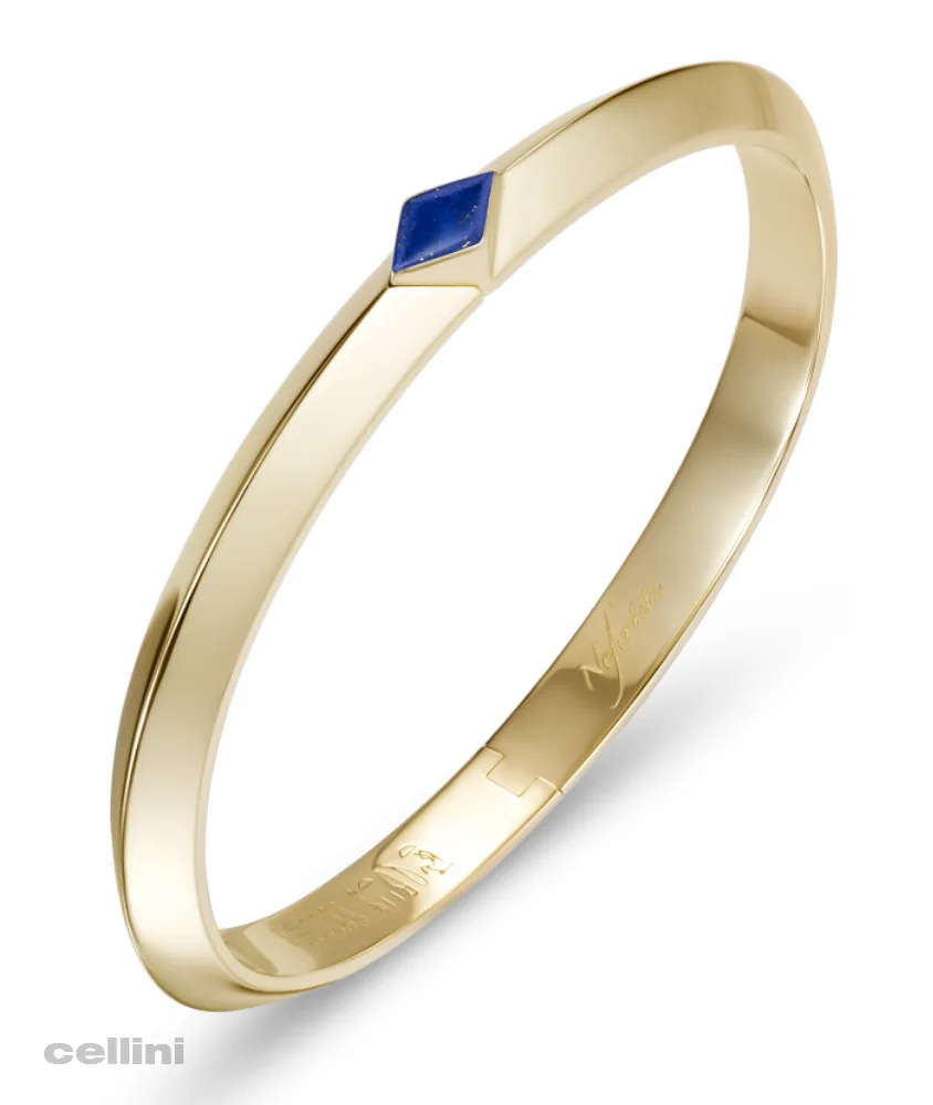 cellini Yellow Gold Awaken Single Lapis Bangle