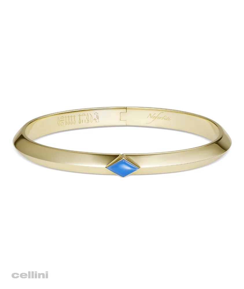 Cellini Yellow Gold Awaken Single Turquoise Bangle