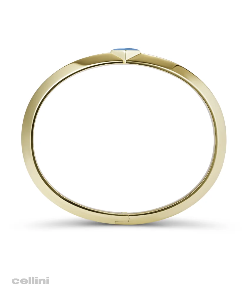 Cellini Yellow Gold Awaken Single Turquoise Bangle