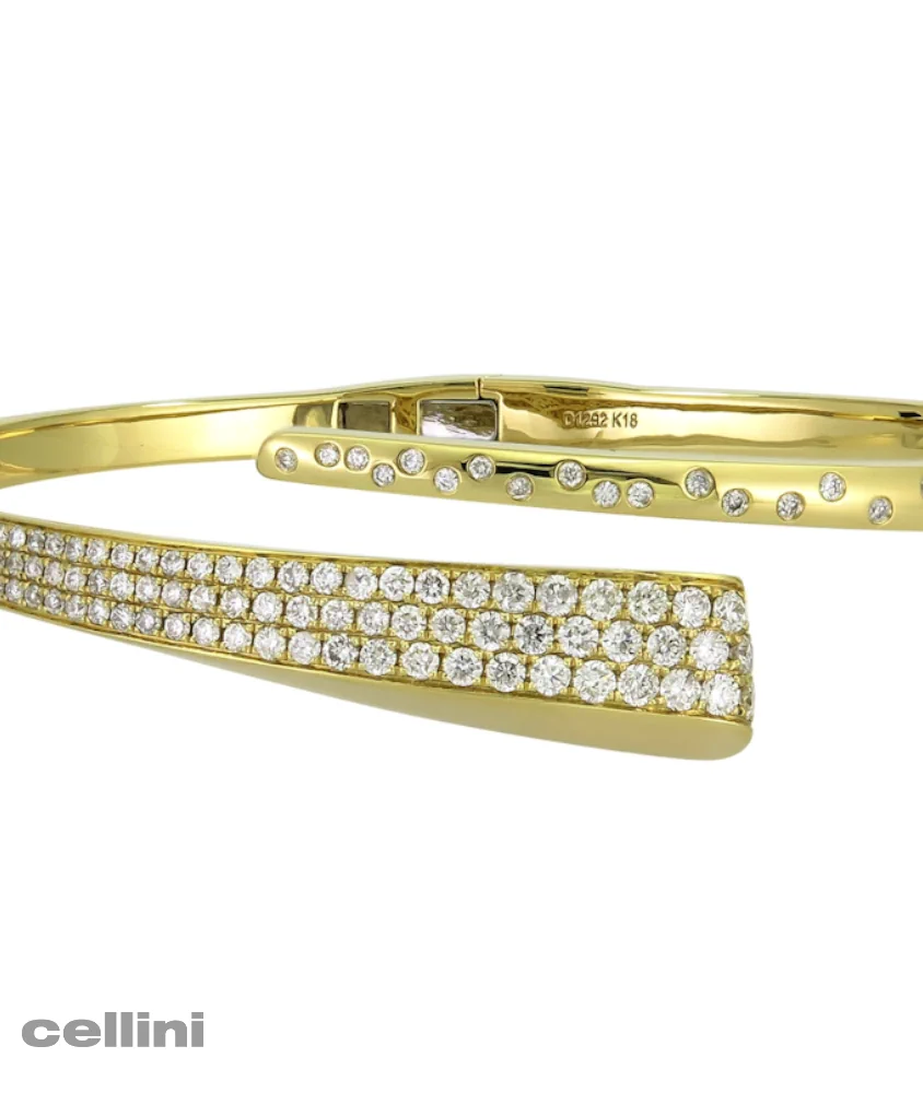cellini Yellow Gold Diamond Bangle
